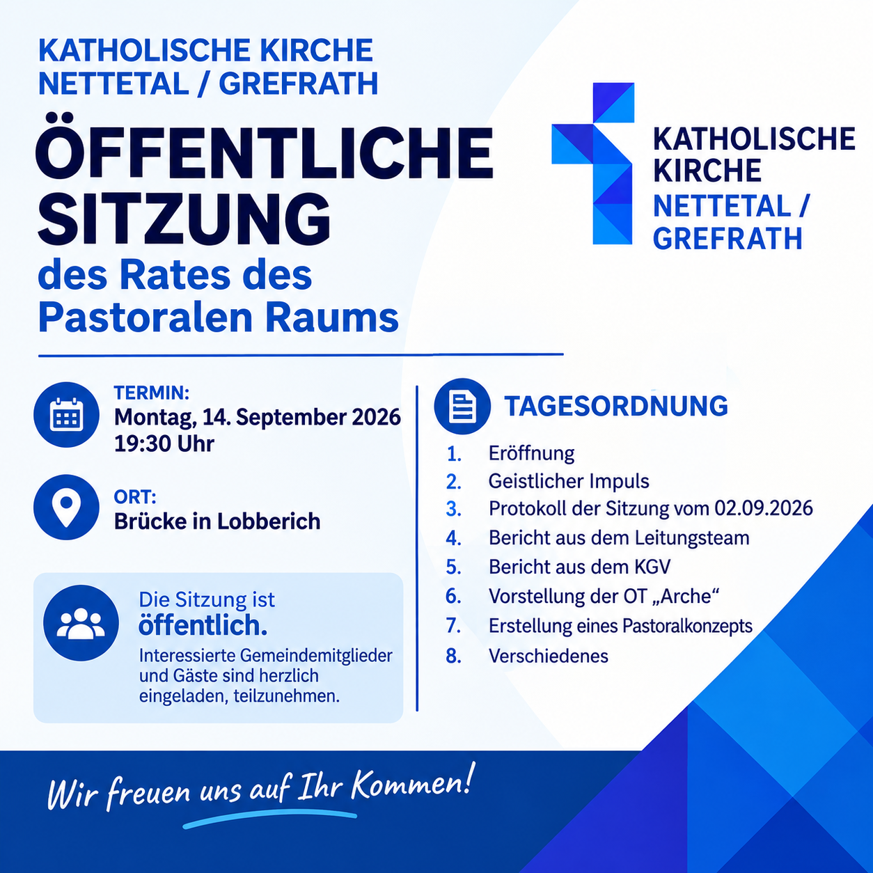 Einladung Sitzung Rat des Pastoralen Raums